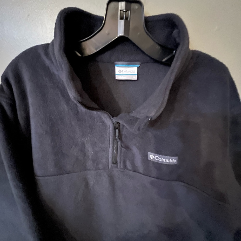 Columbia Fleece men’s sweatshirt jacket black size XL